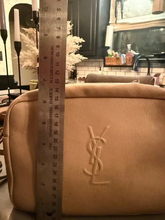 Saint Laurent Beige Leather Crossbody Lou Camera Bag with Tassel - Picture 6 of 9